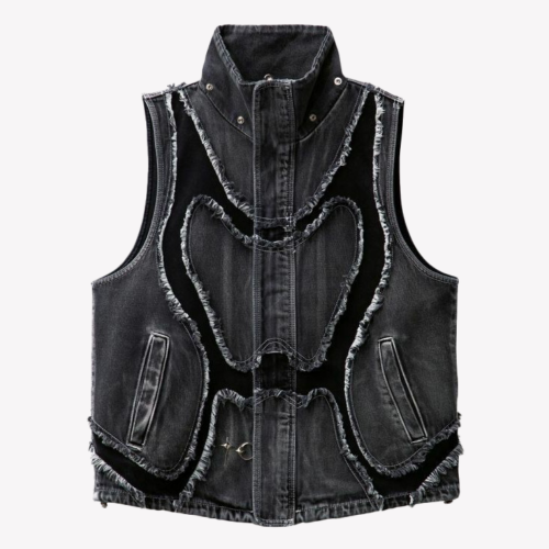 58 Black Core Denim Vest