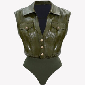 Army Gloss Bodysuit